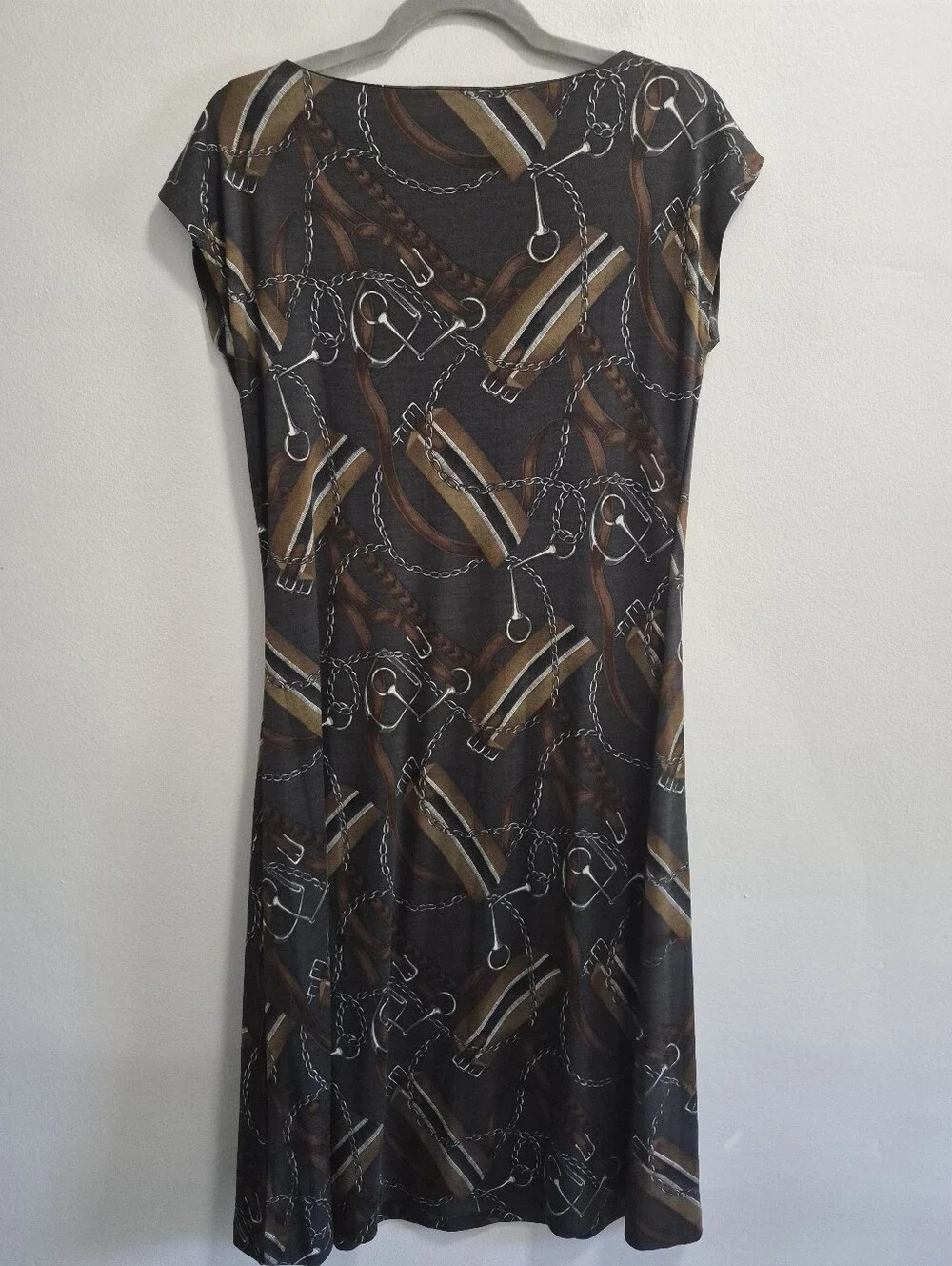 Lauren Ralph Lauren Equestrian Silk Wool Dress Size Large